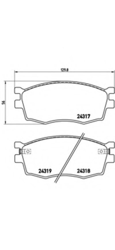 P30026 BREMBO Комплект тормозных колодок, дисковый тормоз