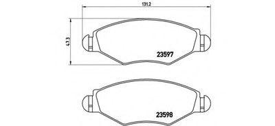 Комплект тормозных колодок, дисковый тормоз BREMBO купить