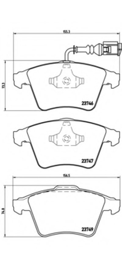 P85082 BREMBO Комплект тормозных колодок, дисковый тормоз