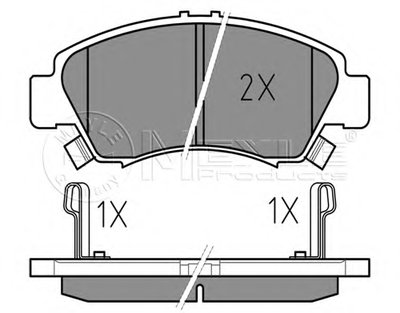 0252169715W MEYLE Комплект тормозных колодок, дисковый тормоз