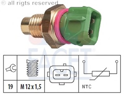 Датчик, температура охлаждающей жидкости; Датчик, температура охлаждающей жидкости; Датчик, температура охлаждающей жидкости FACET купить