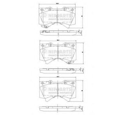 N3602136 NIPPARTS Комплект тормозных колодок, дисковый тормоз