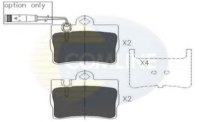 CBP01143 COMLINE Комплект тормозных колодок, дисковый тормоз