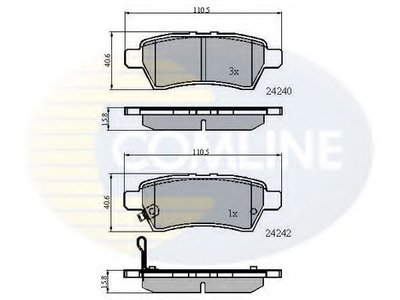 CBP31518 COMLINE Комплект тормозных колодок, дисковый тормоз