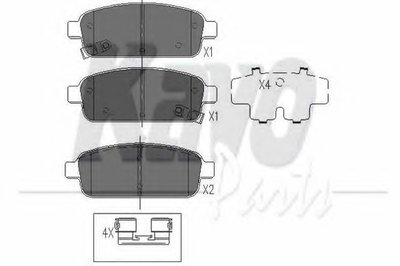 KBP1013 KAVO PARTS Комплект тормозных колодок, дисковый тормоз