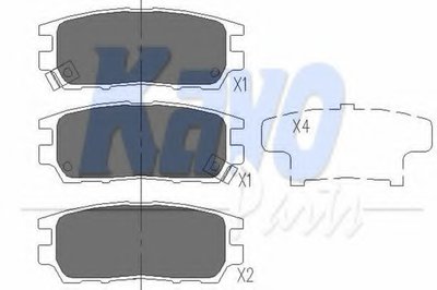 KBP5504 KAVO PARTS Комплект тормозных колодок, дисковый тормоз