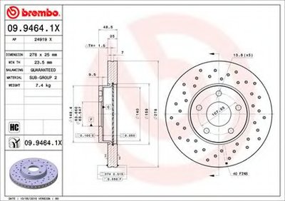 Тормозной диск BREMBO XTRA LINE BREMBO купить