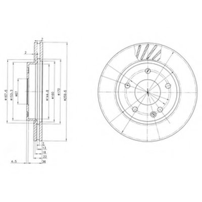 BG3395 DELPHI Тормозной диск