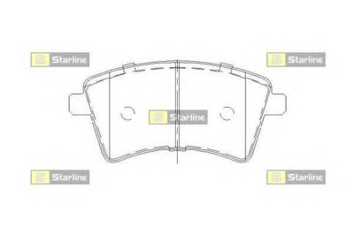 BDS857P STARLINE Комплект тормозных колодок, дисковый тормоз