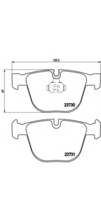 Комплект тормозных колодок, дисковый тормоз BREMBO купить