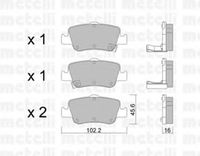 2207960 METELLI Комплект тормозных колодок, дисковый тормоз