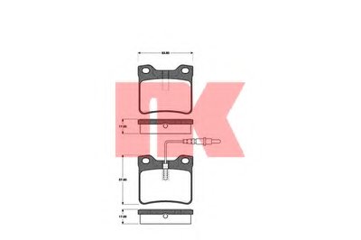 223326 NK Комплект тормозных колодок, дисковый тормоз