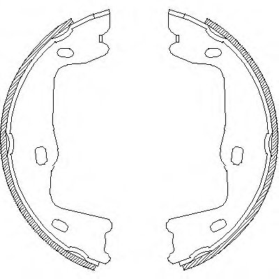 465100 REMSA Комплект тормозных колодок, стояночная тормозная система