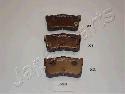 PP598AF JAPANPARTS Комплект тормозных колодок, дисковый тормоз