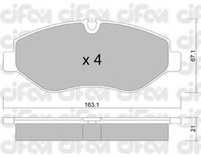 8226710 CIFAM Комплект тормозных колодок, дисковый тормоз