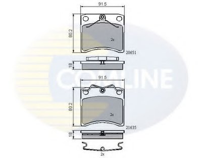 CBP0953 COMLINE Комплект тормозных колодок, дисковый тормоз