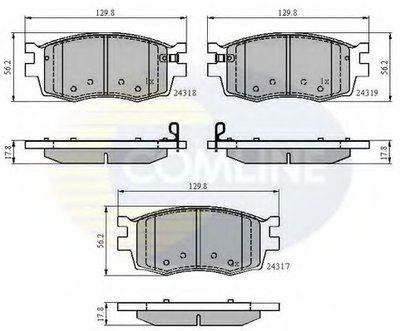 CBP31519 COMLINE Комплект тормозных колодок, дисковый тормоз