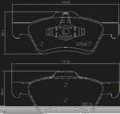 P24159 BREMBO Комплект тормозных колодок, дисковый тормоз