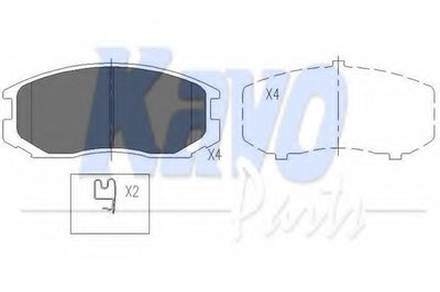 KBP5505 KAVO PARTS Комплект тормозных колодок, дисковый тормоз