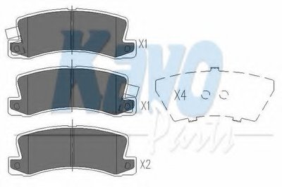 KBP9022 KAVO PARTS Комплект тормозных колодок, дисковый тормоз