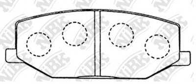 PN9118 NIBK Комплект тормозных колодок, дисковый тормоз