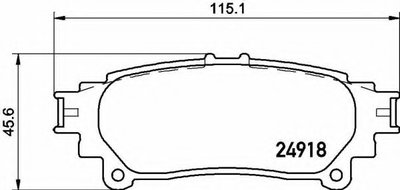 P83152 BREMBO Комплект тормозных колодок, дисковый тормоз