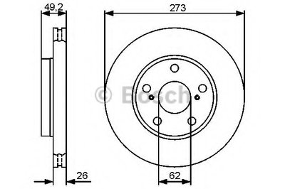 0986479425 BOSCH Тормозной диск