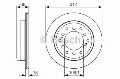 0986479S36 BOSCH Тормозной диск