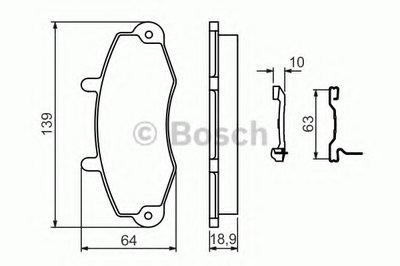 0986494292 BOSCH Комплект тормозных колодок, дисковый тормоз