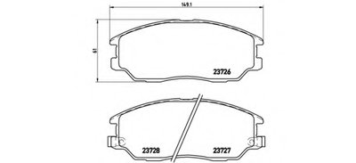 P30028 BREMBO Комплект тормозных колодок, дисковый тормоз