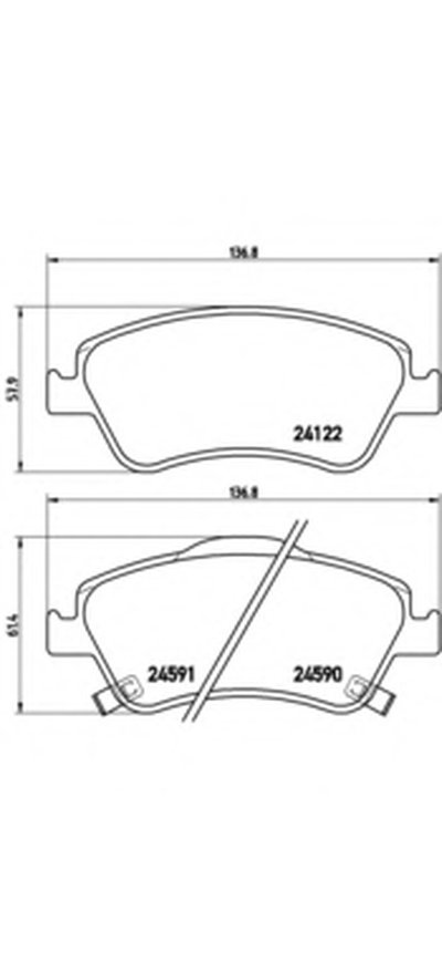 P83079 BREMBO Комплект тормозных колодок, дисковый тормоз