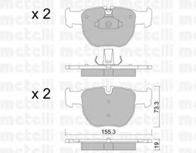 2205980 METELLI Комплект тормозных колодок, дисковый тормоз