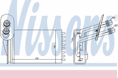 73850 NISSENS Теплообменник, отопление салона
