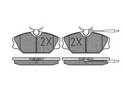0252138818W MEYLE Комплект тормозных колодок, дисковый тормоз