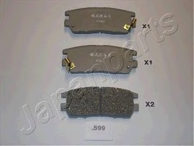 PP599AF JAPANPARTS Комплект тормозных колодок, дисковый тормоз