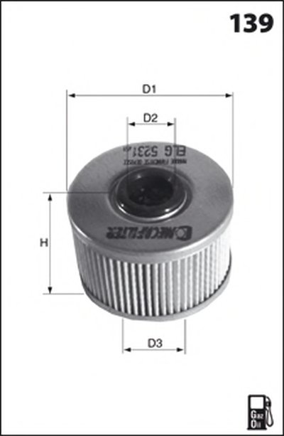 ELG5292 MECAFILTER Топливный фильтр