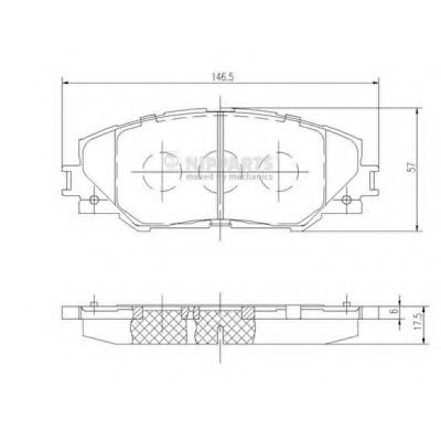 N3602138 NIPPARTS Комплект тормозных колодок, дисковый тормоз