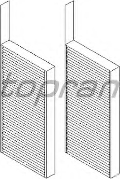 Фильтр, воздух во внутренном пространстве TOPRAN купить