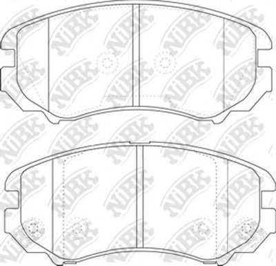 PN0377 NIBK Комплект тормозных колодок, дисковый тормоз
