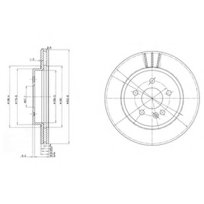 BG3397 DELPHI Тормозной диск