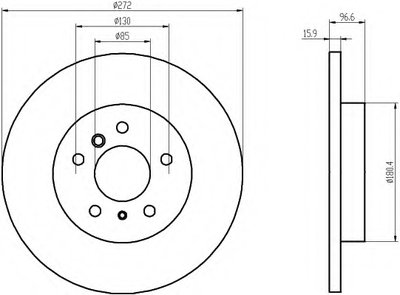 8DD355111901 HELLA PAGID Тормозной диск