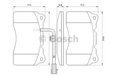 0986494069 BOSCH Комплект тормозных колодок, дисковый тормоз