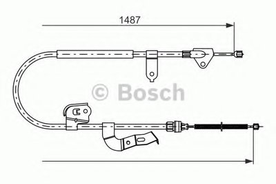 1987477952 BOSCH Трос, стояночная тормозная система