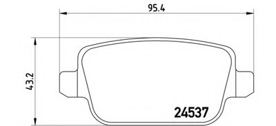 P24075 BREMBO Комплект тормозных колодок, дисковый тормоз