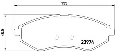 P24048 BREMBO Комплект тормозных колодок, дисковый тормоз