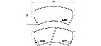 P49039 BREMBO Комплект тормозных колодок, дисковый тормоз