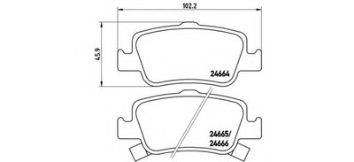 P83080 BREMBO Комплект тормозных колодок, дисковый тормоз