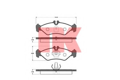 223328 NK Комплект тормозных колодок, дисковый тормоз