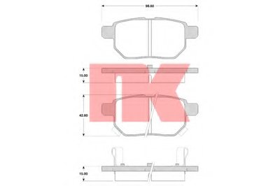224582 NK Комплект тормозных колодок, дисковый тормоз