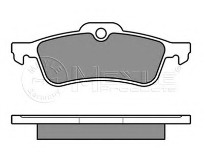 0252371616 MEYLE Комплект тормозных колодок, дисковый тормоз